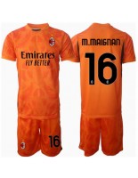 Otroške Nogometnih dresov AC Milan Mike Maignan #16 Vratar Gostujoči 2024-25 Kratki rokavi (+ hlače)